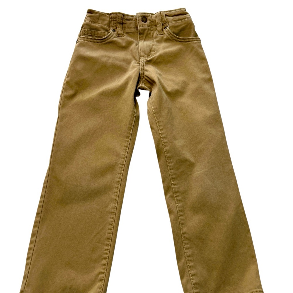 Boys Youth Lee Extreme Comfort Size 6 Regular Khaki Pants Adjustable Waist GUC